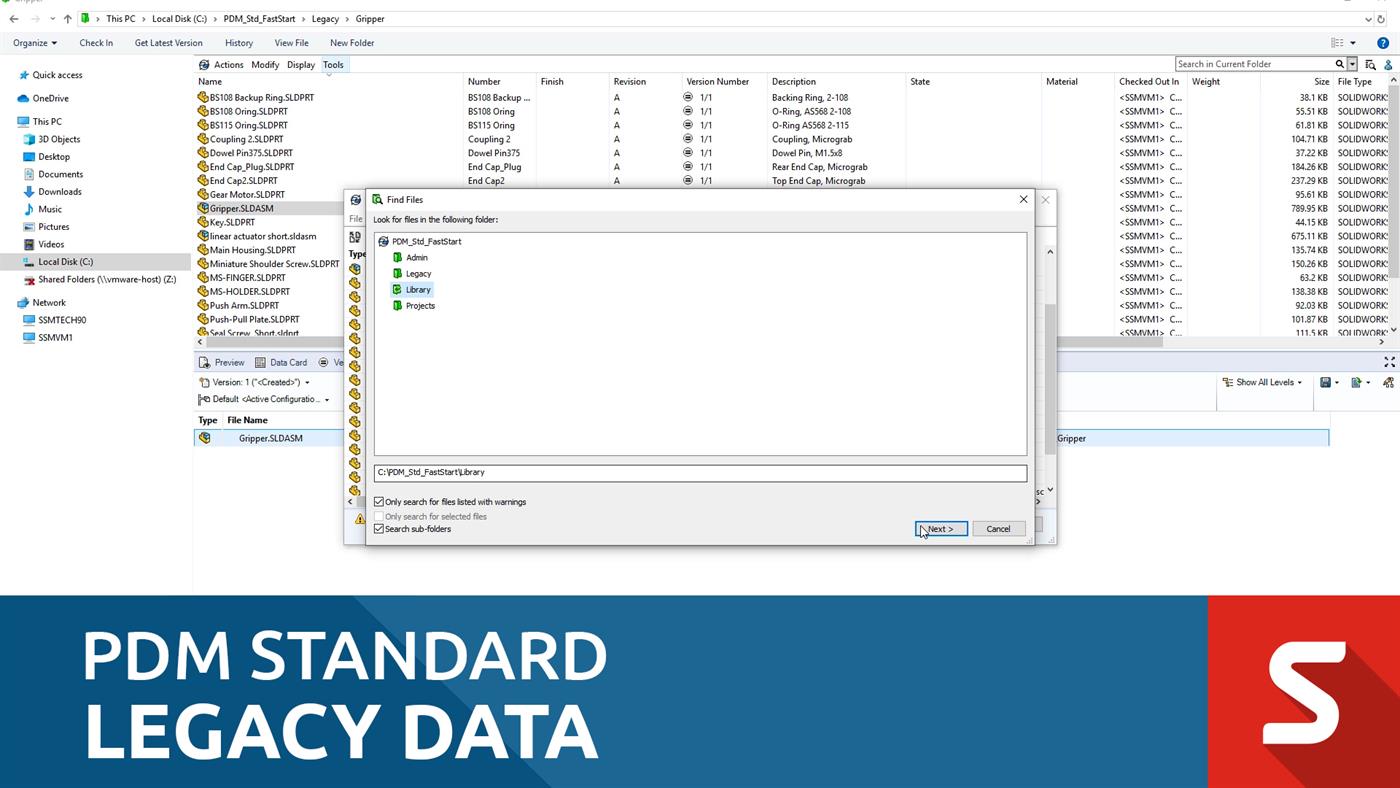 SOLIDWORKS PDM Standard Explained - Legacy Data