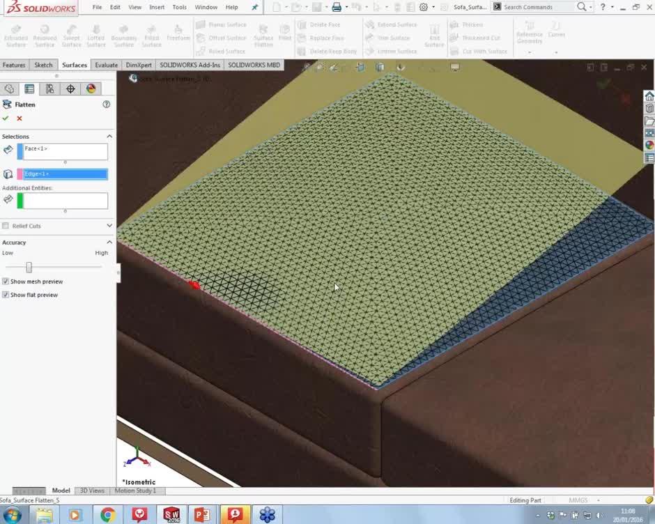 SOLIDWORKS Surface Flatten vs ExactFlat