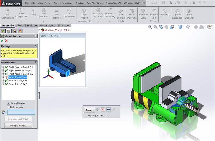 Solidworks 2005 Exit From Creating Part In Assembly - Mlsvsera