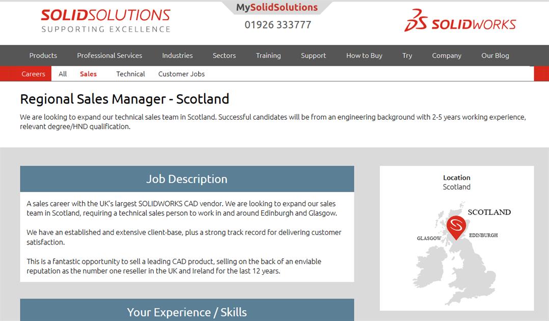 Regional Sales Manager Scotland Solid Solutions 2728