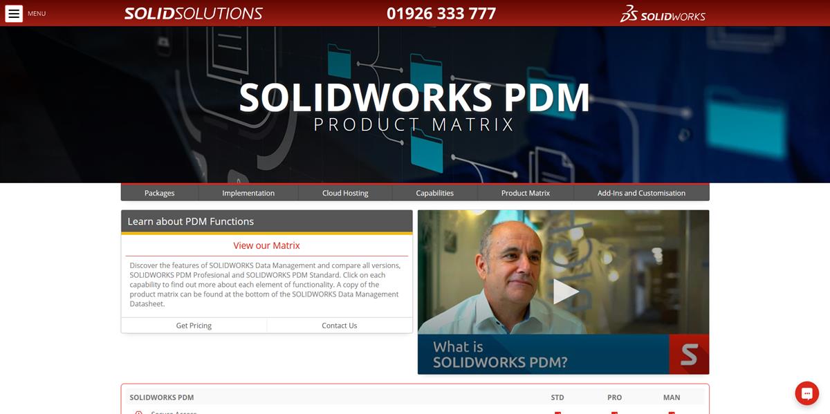 Solidworks Data Management Matrix 4679