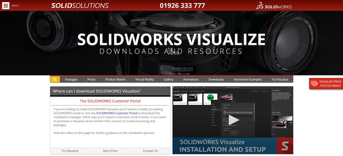 SolidWorks Visualize Downloads | Solid Solutions